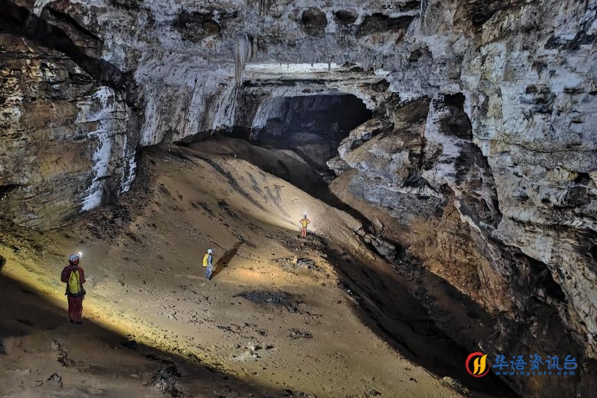 专家在双河洞内进行科学考察。贵州省山地资源研究所供图