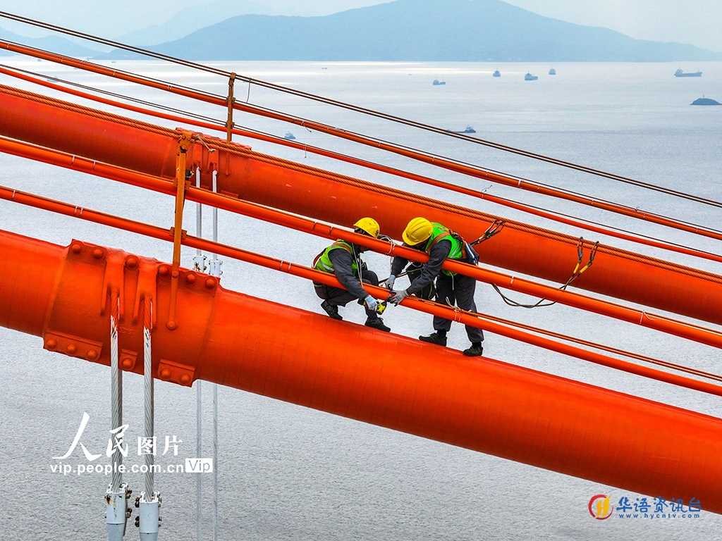 浙江舟山:“海空舞者”守护大桥安全
