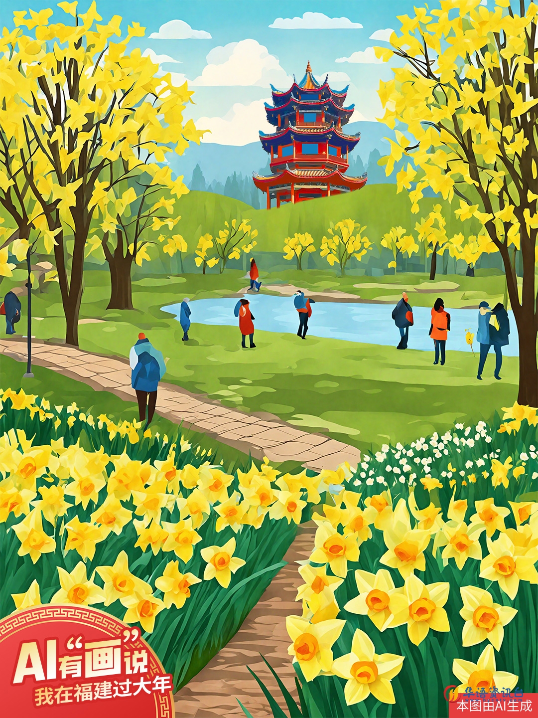 比如，在漳州闻闻水仙花