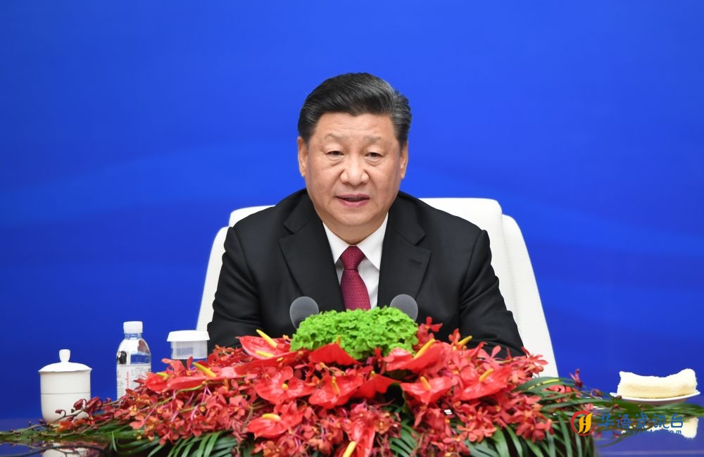 2019年4月23日上午,国家主席、中央军委主席习近平在青岛集体会见应邀出席中国人民解放军海军成立70周年多国海军活动的外方代表团团长,代表中国政府和军队向出席活动的各国海军官兵表示热烈欢迎。新华社记者 李刚 摄