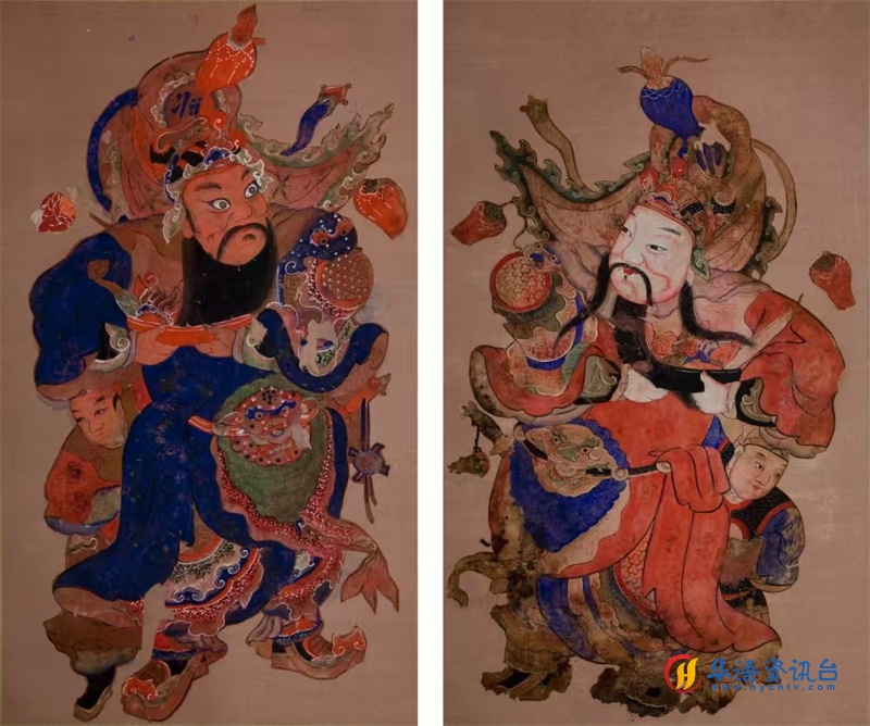 孔子博物馆藏明代门神画。孔子博物馆供图