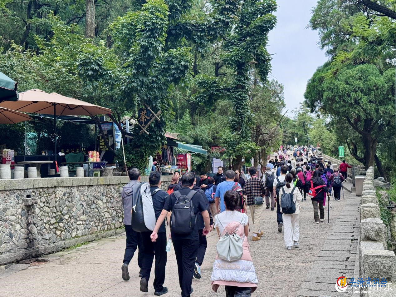 盘道间,游客拾级而上。人民网 郑昕桥摄